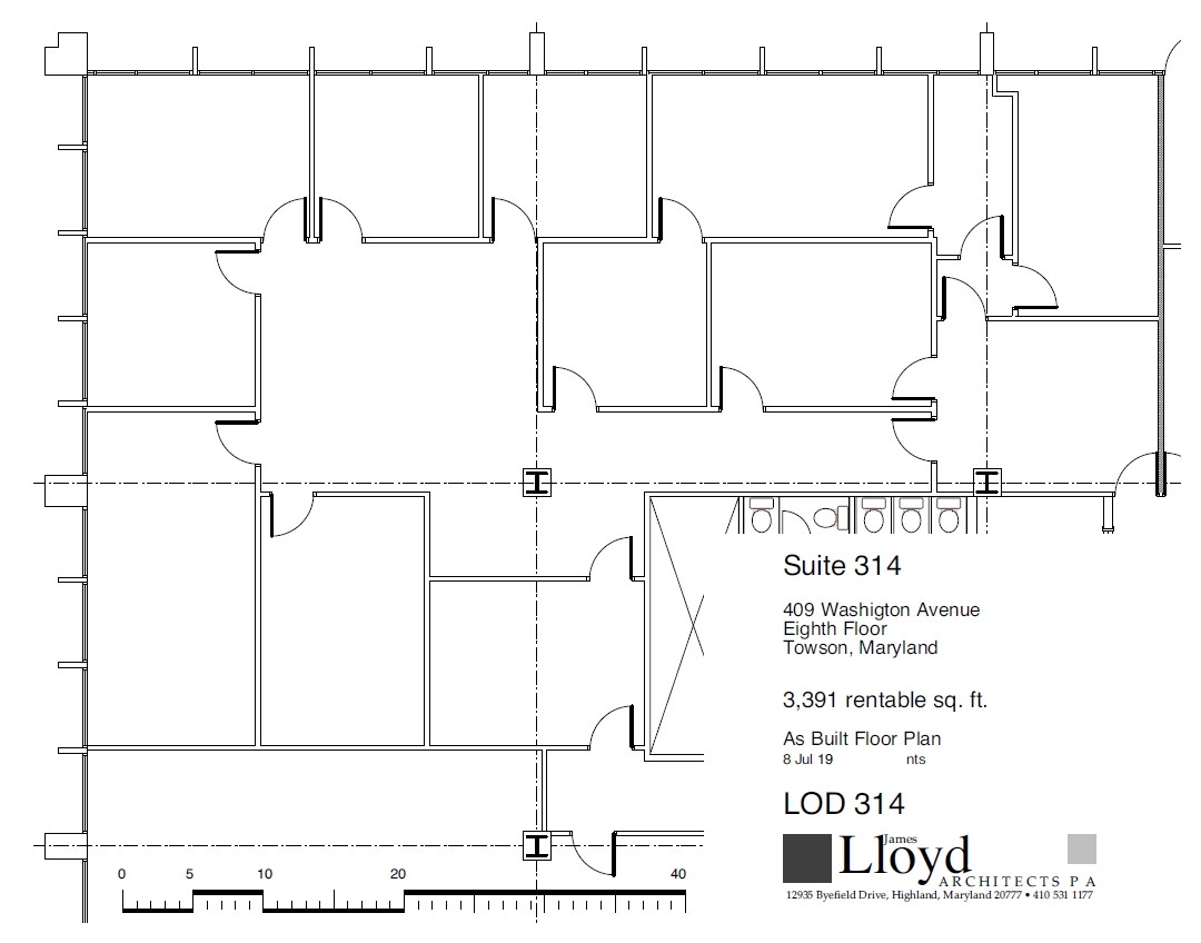 409 Washington Ave, Towson, MD en alquiler Plano de la planta- Imagen 1 de 1