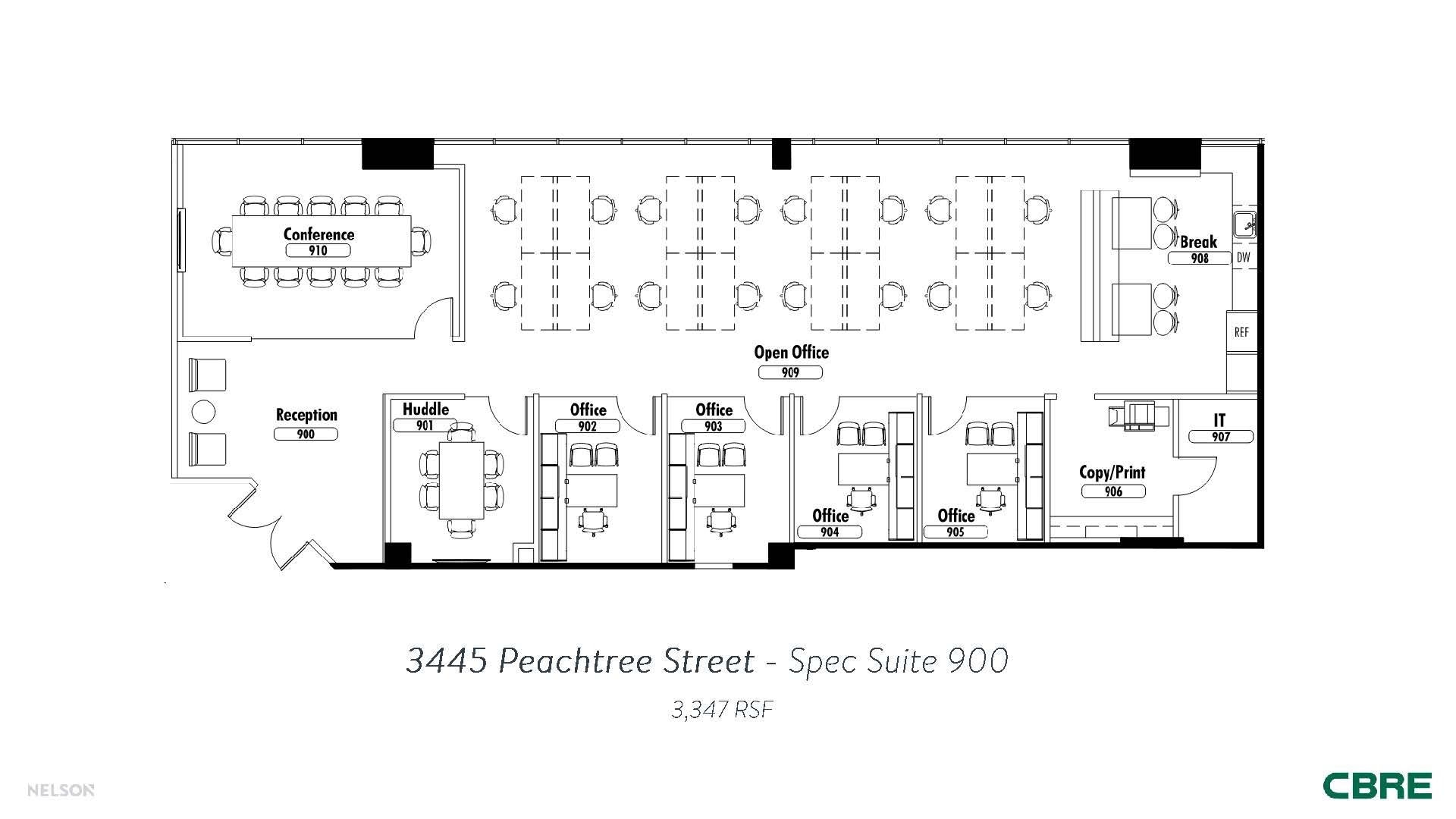 3445 Peachtree Rd NE, Atlanta, GA en alquiler Plano de la planta- Imagen 1 de 5