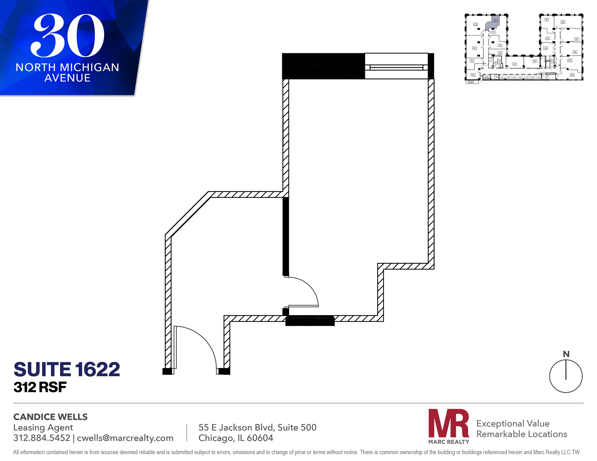 30 N Michigan Ave, Chicago, IL en alquiler Plano de la planta- Imagen 1 de 3