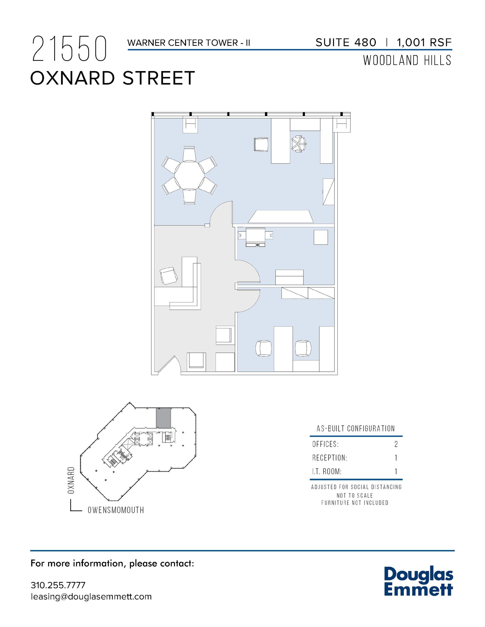 21550 Oxnard St, Woodland Hills, CA en alquiler Plano de la planta- Imagen 1 de 1