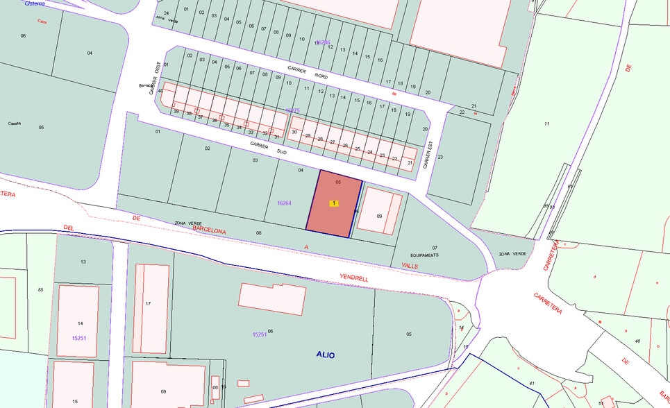 Terreno en Vila-rodona, Tarragona en venta - Plano de solar - Imagen 2 de 2