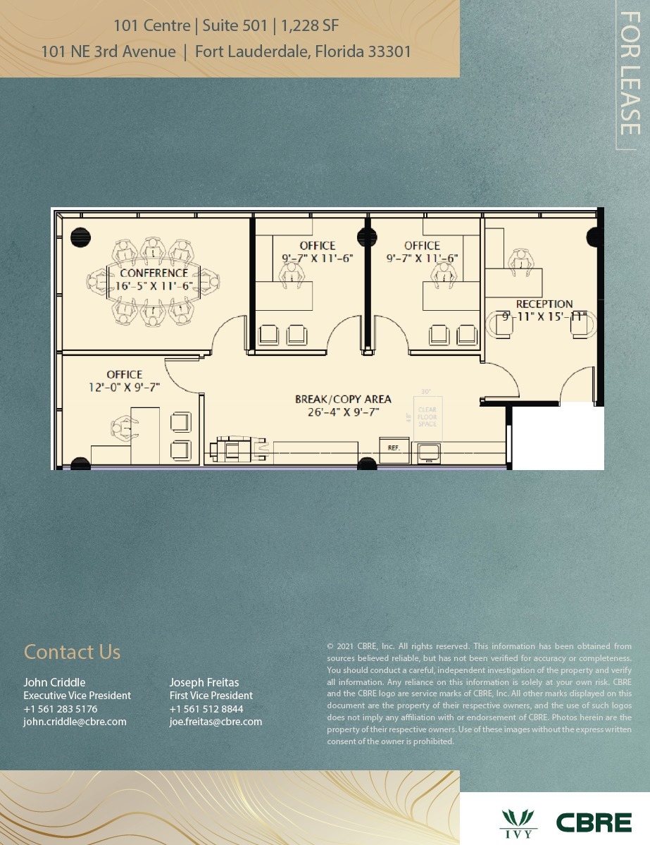 101 NE 3rd Ave, Fort Lauderdale, FL en alquiler Plano de la planta- Imagen 1 de 1