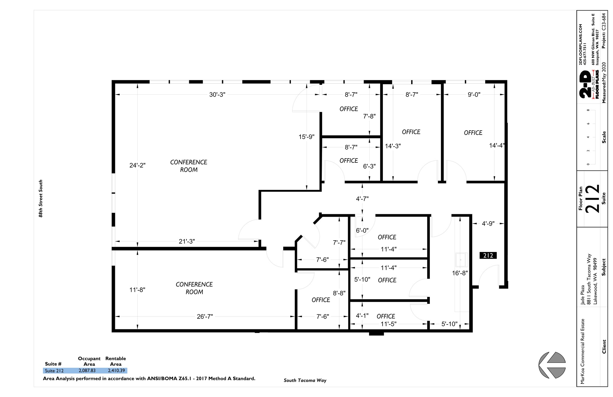 8811 S Tacoma Way, Tacoma, WA en alquiler Plano del sitio- Imagen 1 de 1