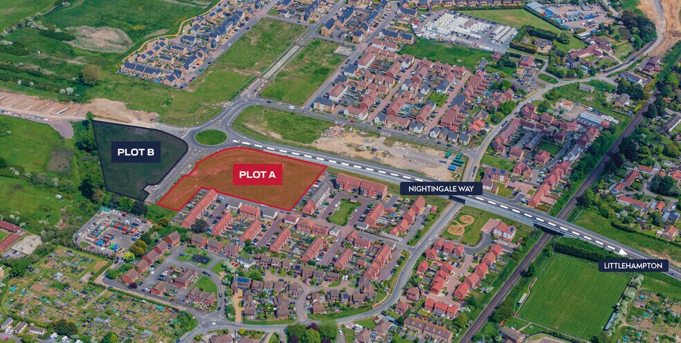 Toddington Ln, Littlehampton en venta - Vista aérea - Imagen 1 de 2