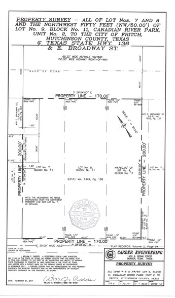 422 E Broadway St, Fritch, TX en venta - Plano del sitio - Imagen 2 de 2