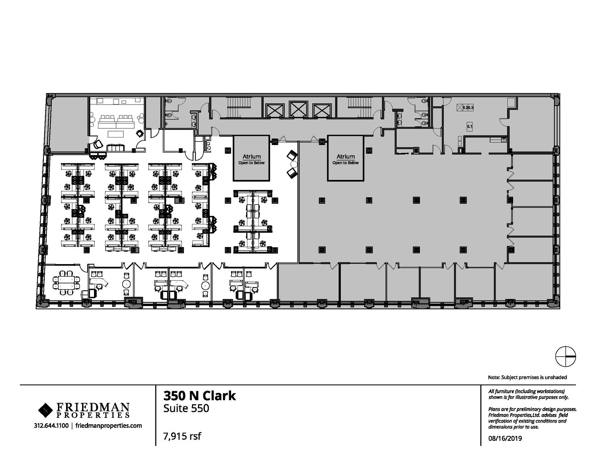 350 N Clark St, Chicago, IL en alquiler Plano de la planta- Imagen 1 de 5