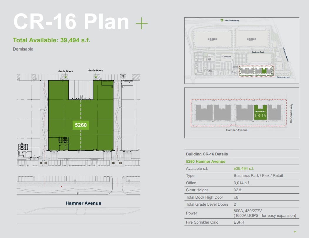 5200-5210 Hamner, Eastvale, CA en alquiler Plano de la planta- Imagen 1 de 1