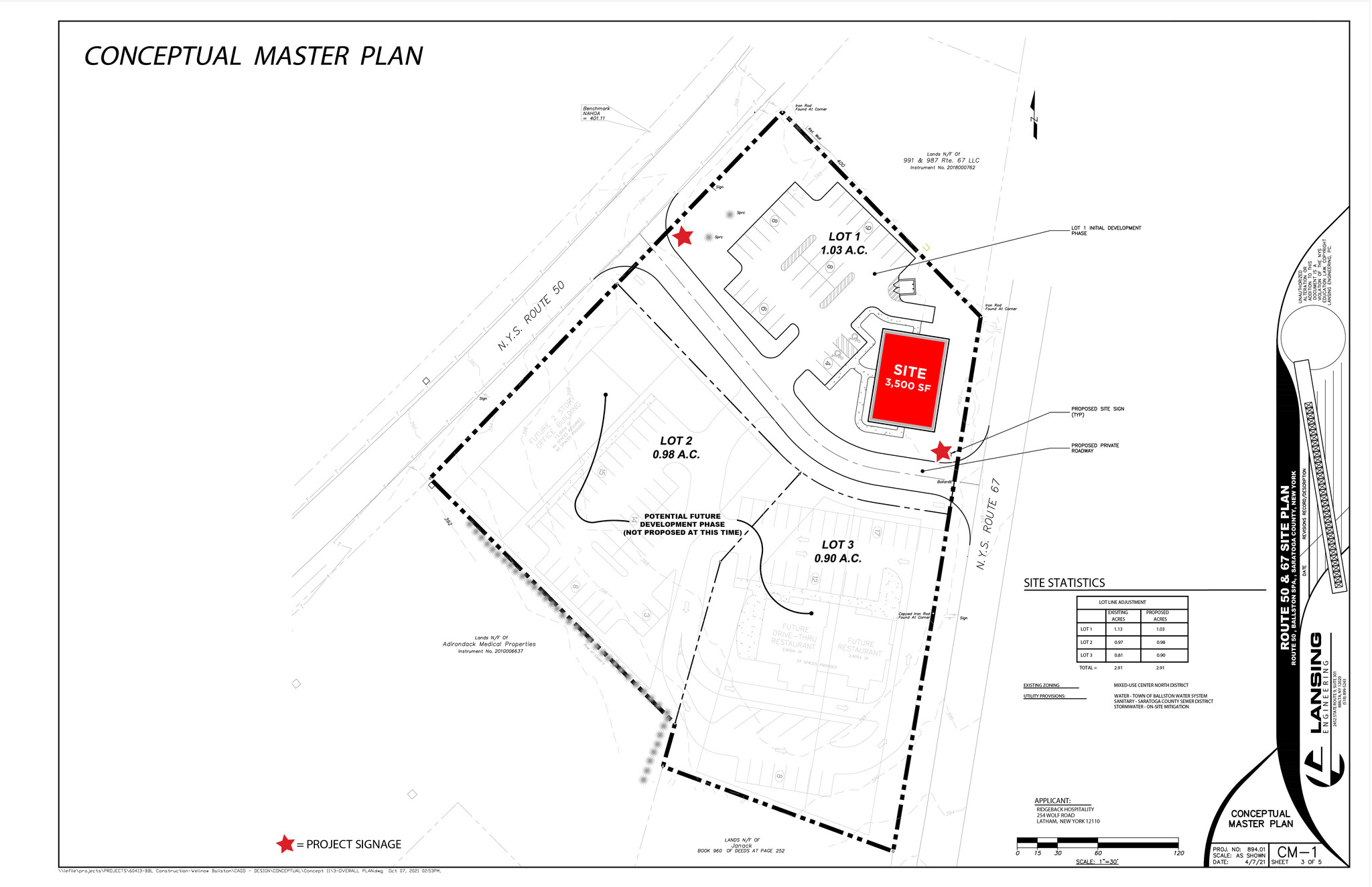 975 State Route 67, Ballston Spa, NY en alquiler Plano del sitio- Imagen 1 de 2