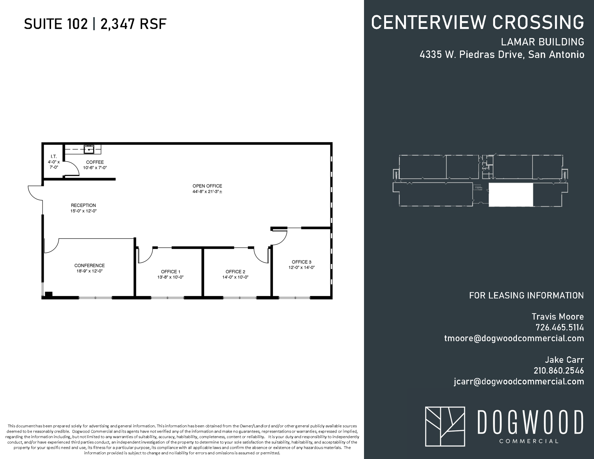 4538 Centerview Dr, San Antonio, TX en alquiler Plano de la planta- Imagen 1 de 1