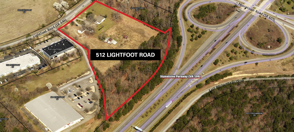 512 Lightfoot Rd, Williamsburg, VA en venta - Vista aérea - Imagen 3 de 3