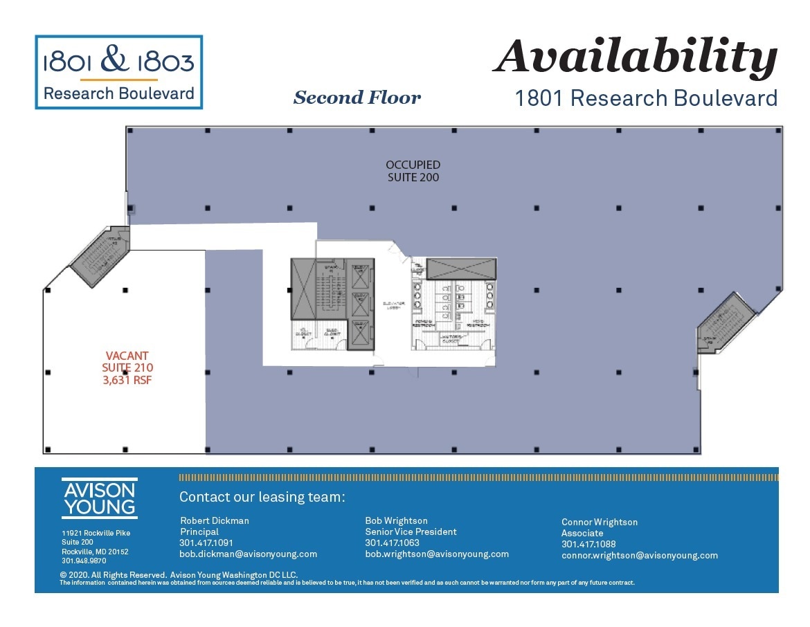 1801 Research Blvd, Rockville, MD en alquiler Plano de la planta- Imagen 1 de 1