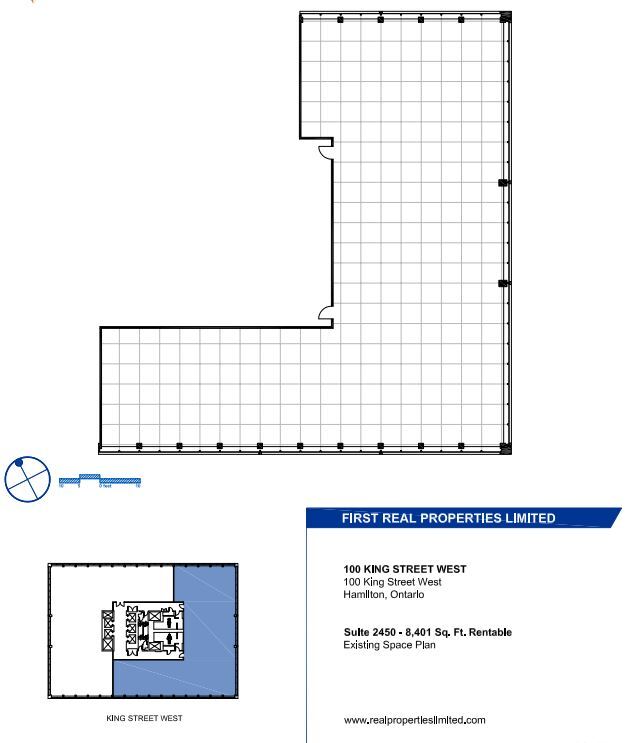 100, 110, and 120 King St W, Hamilton, ON en alquiler Plano de la planta- Imagen 1 de 3