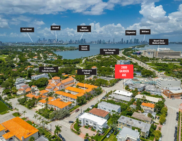 3909 Garden Ave, Miami, FL en venta - Vista aérea - Imagen 3 de 35