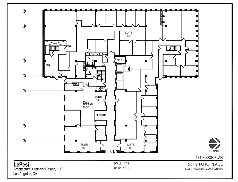 501 Shatto Pl, Los Angeles, CA en alquiler Plano de la planta- Imagen 1 de 1