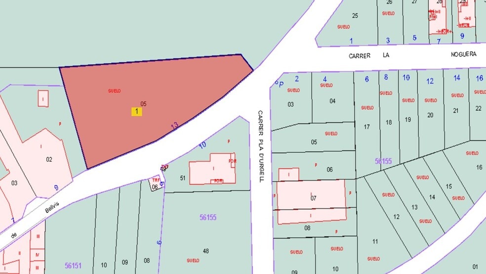 Terreno en Bell-lloc d'Urgell, Lérida en venta - Plano de solar - Imagen 3 de 4