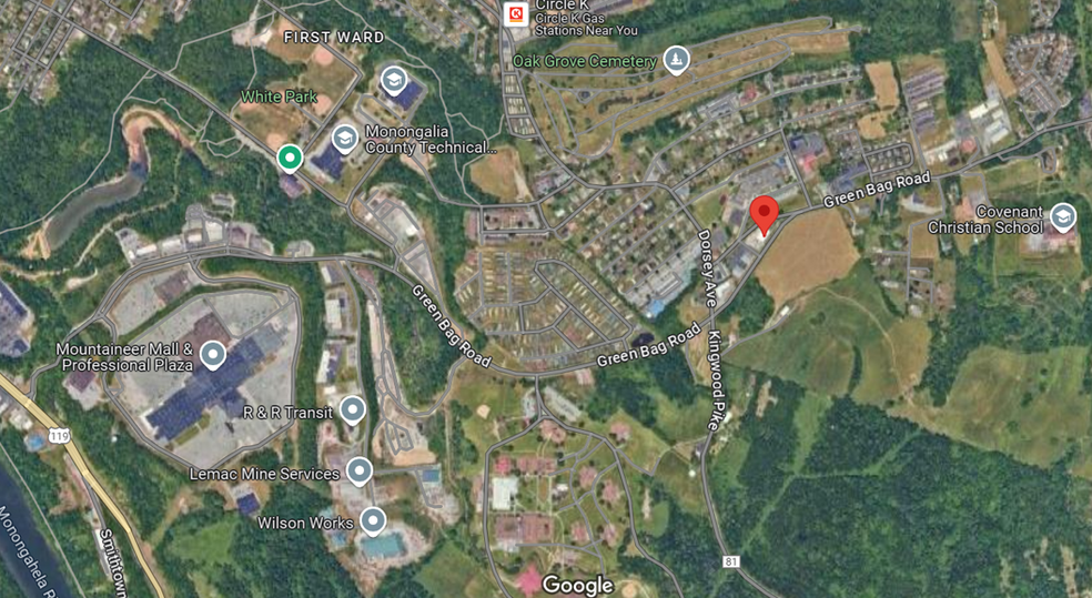 100 Fieldview Ave, Morgantown, WV en alquiler - Vista aérea - Imagen 3 de 3