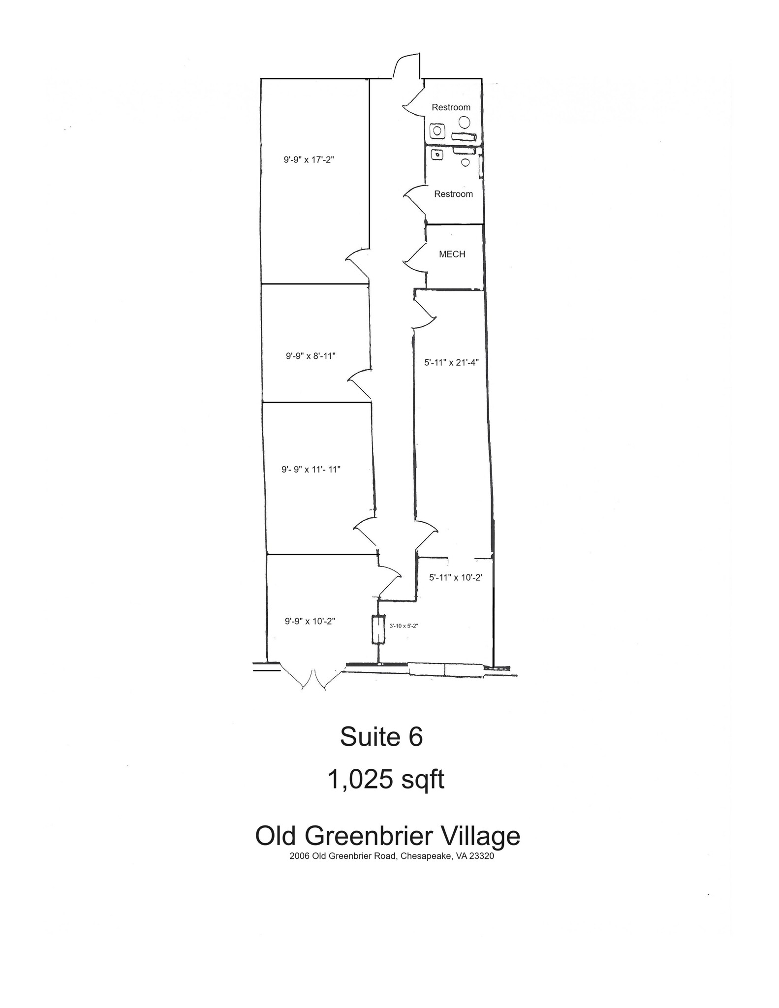 2010 Old Greenbrier Rd, Chesapeake, VA en alquiler Plano del sitio- Imagen 1 de 1