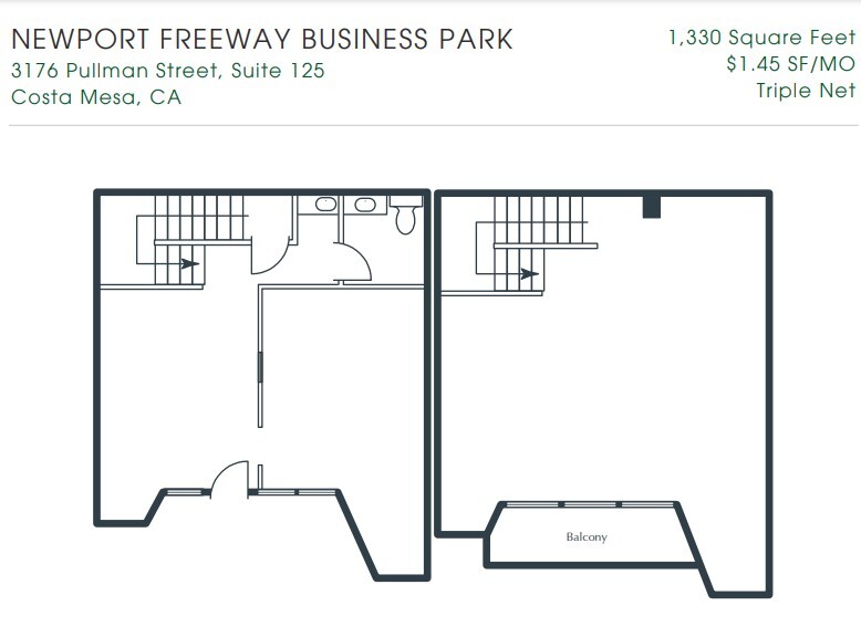 3176 Pullman St, Costa Mesa, CA en alquiler Plano de la planta- Imagen 1 de 1