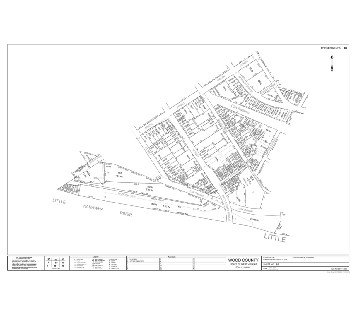 529 6th St, Parkersburg, WV en venta Plano de solar- Imagen 1 de 2