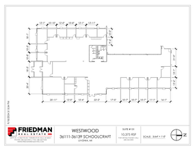 36133-36139 Schoolcraft Rd, Livonia, MI en alquiler Plano de la planta- Imagen 1 de 2