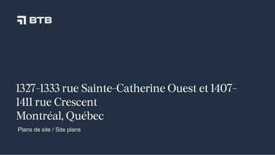 1407-1411 St Crescent, Montréal, QC en alquiler Plano del sitio- Imagen 1 de 1