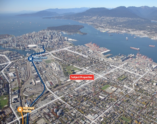 1026-1032 Clark Dr, Vancouver, BC en venta - Vista aérea - Imagen 1 de 2