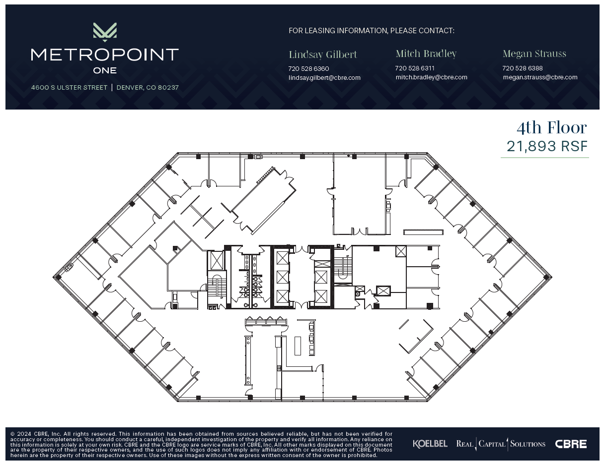 4600 S Ulster St, Denver, CO en alquiler Plano de la planta- Imagen 1 de 1