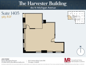 180 N Michigan Ave, Chicago, IL en alquiler Plano de la planta- Imagen 1 de 1