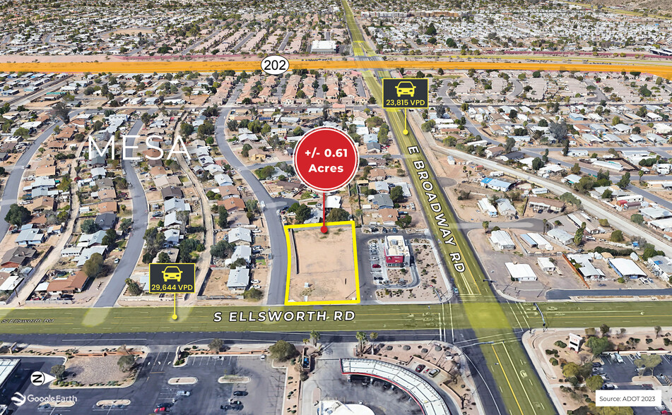 SWC Ellsworth & Broadway, Mesa, AZ en alquiler - Vista aérea - Imagen 3 de 3