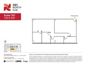 301 N Elm St, Greensboro, NC en alquiler Plano de la planta- Imagen 1 de 1