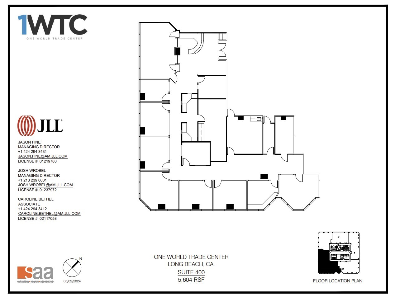 1 World Trade Ctr, Long Beach, CA en alquiler Plano de la planta- Imagen 1 de 1