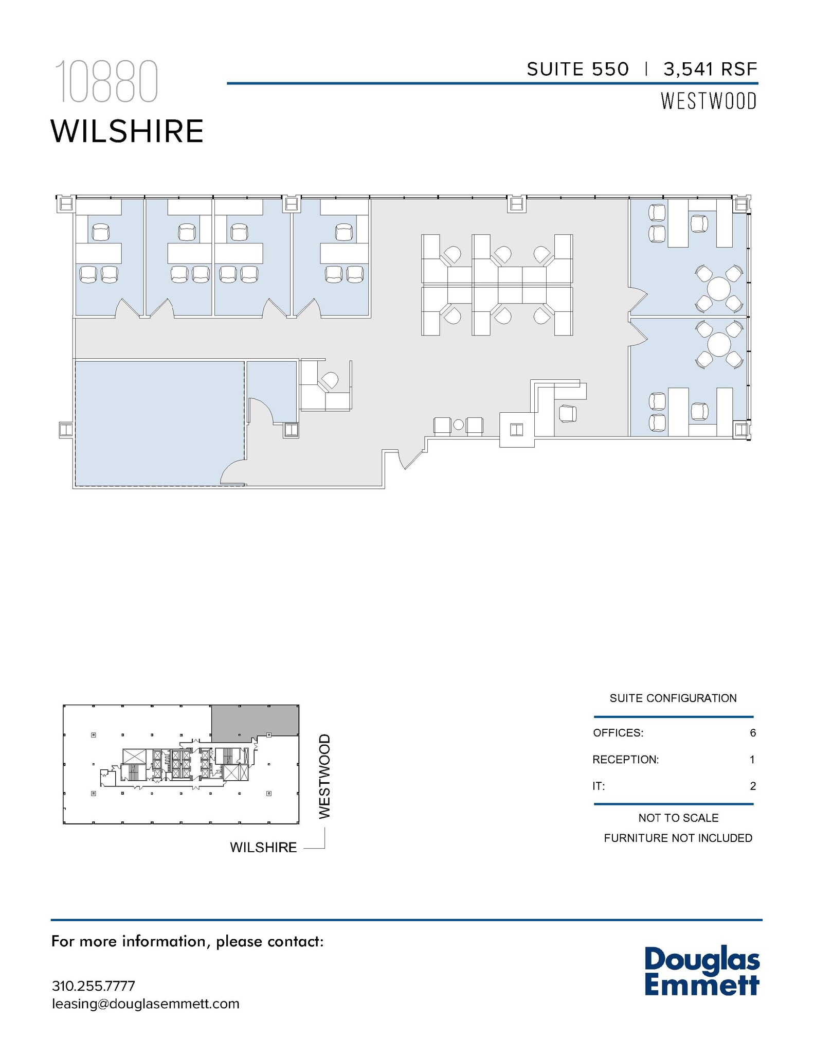 10880 Wilshire Blvd, Los Angeles, CA en alquiler Plano de la planta- Imagen 1 de 1