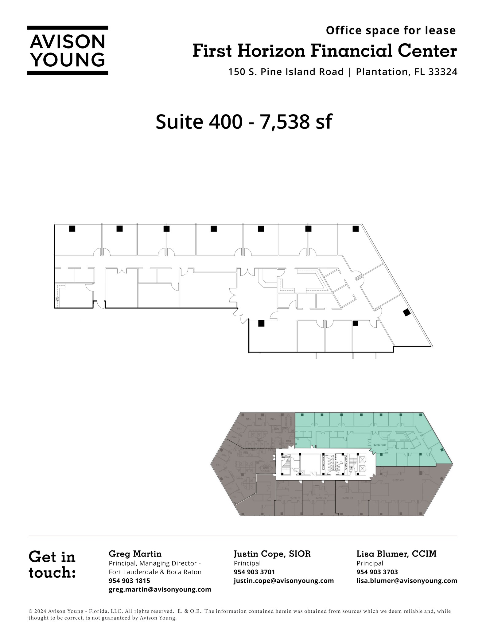 150 S Pine Island Rd, Plantation, FL en alquiler Plano del sitio- Imagen 1 de 1