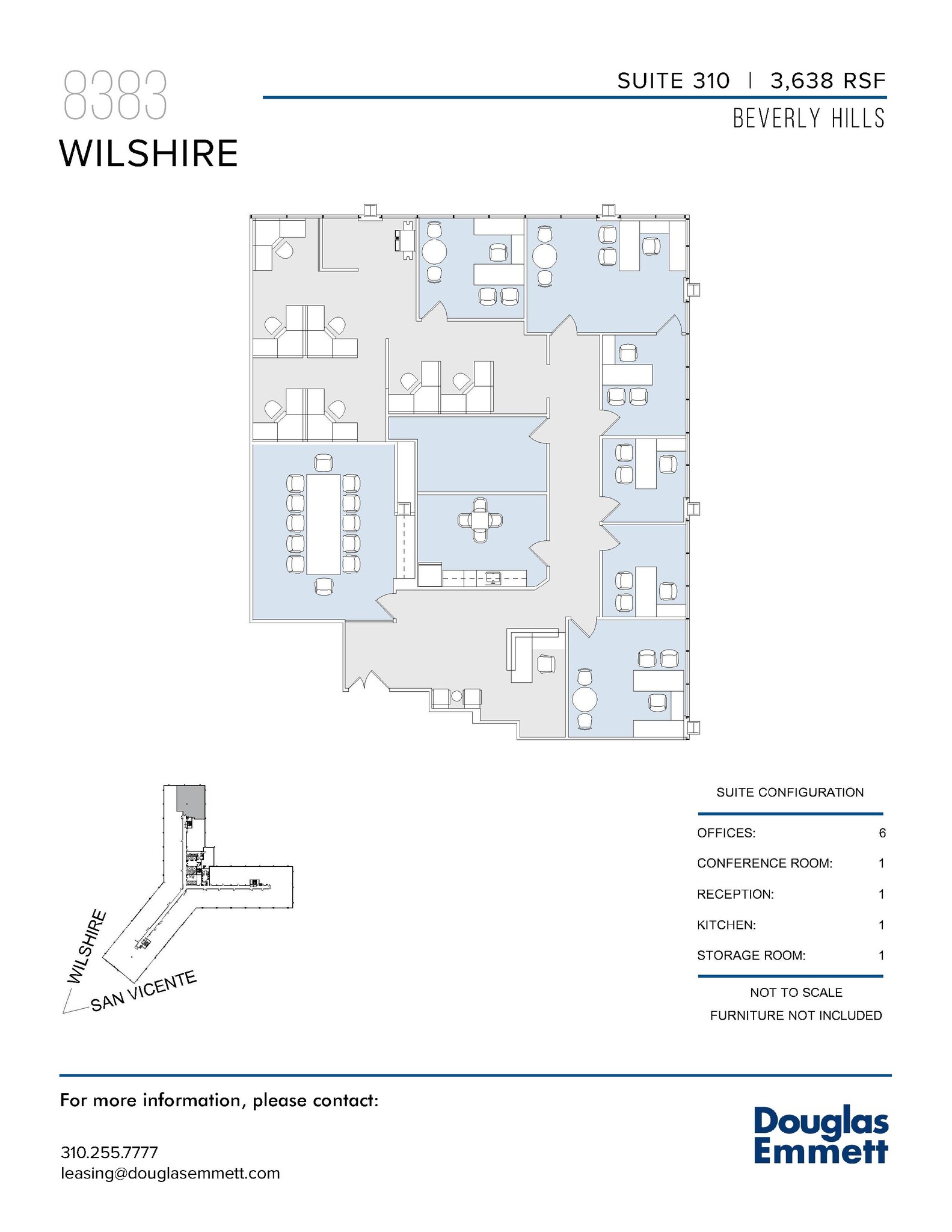 8383 Wilshire Blvd, Beverly Hills, CA en alquiler Plano de la planta- Imagen 1 de 1