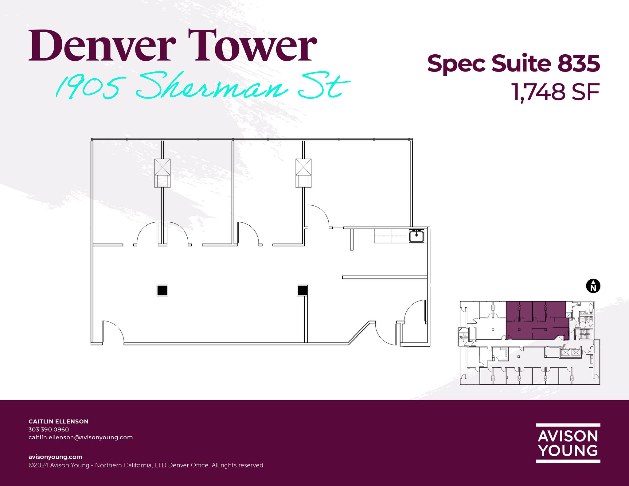 1905 Sherman St, Denver, CO en alquiler Plano de la planta- Imagen 1 de 2