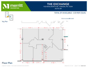 1122 Kenilworth Dr, Towson, MD en alquiler Plano de la planta- Imagen 1 de 1