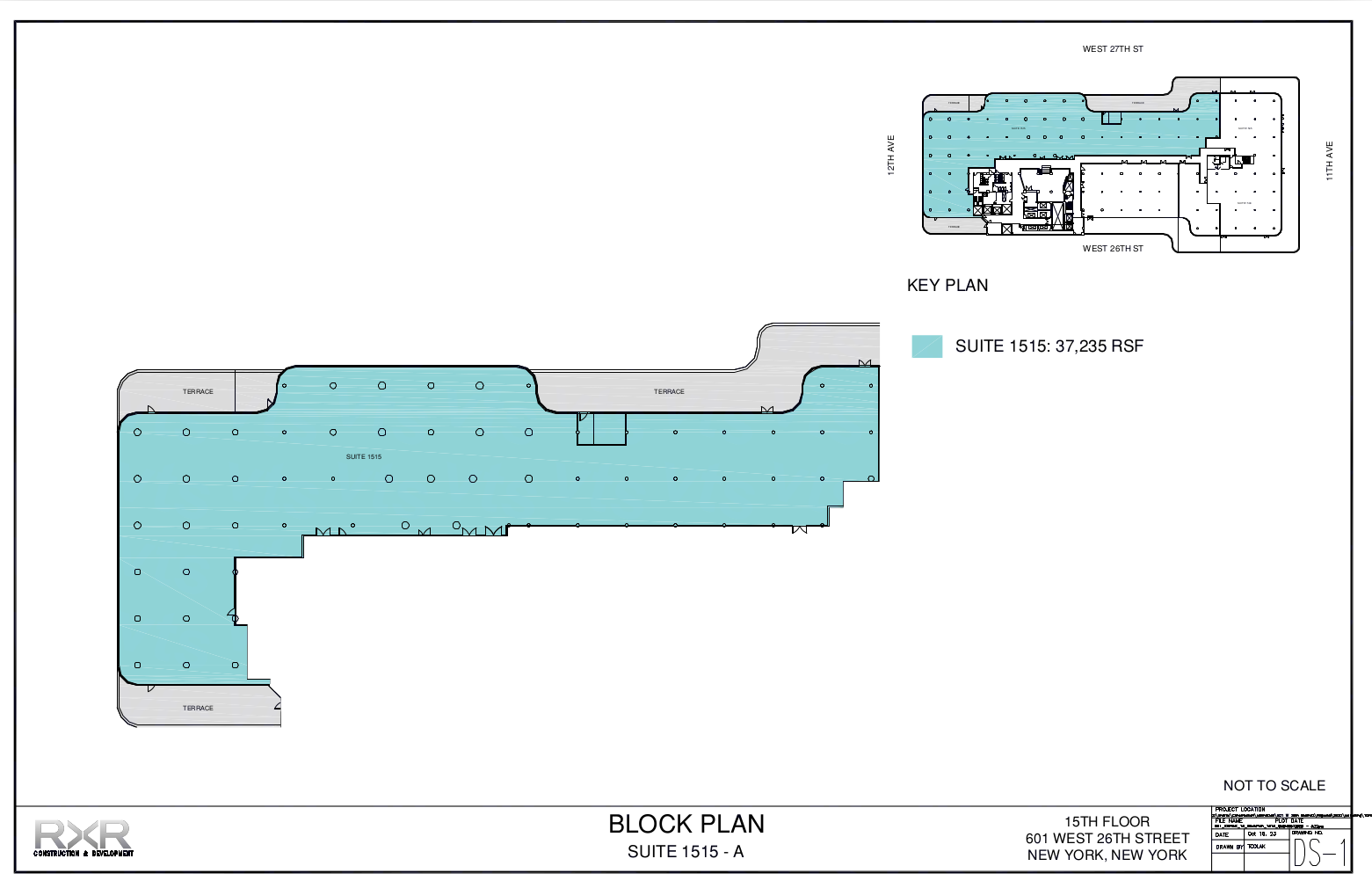 601 W 26th St, New York, NY en alquiler Plano de la planta- Imagen 1 de 4