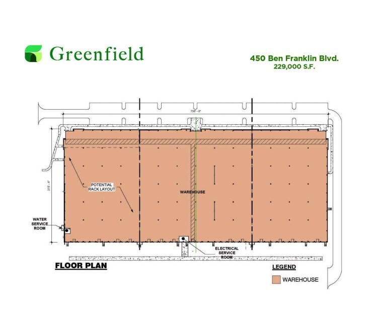 450 Ben Franklin Blvd, Lancaster, PA en alquiler Plano de la planta- Imagen 1 de 1