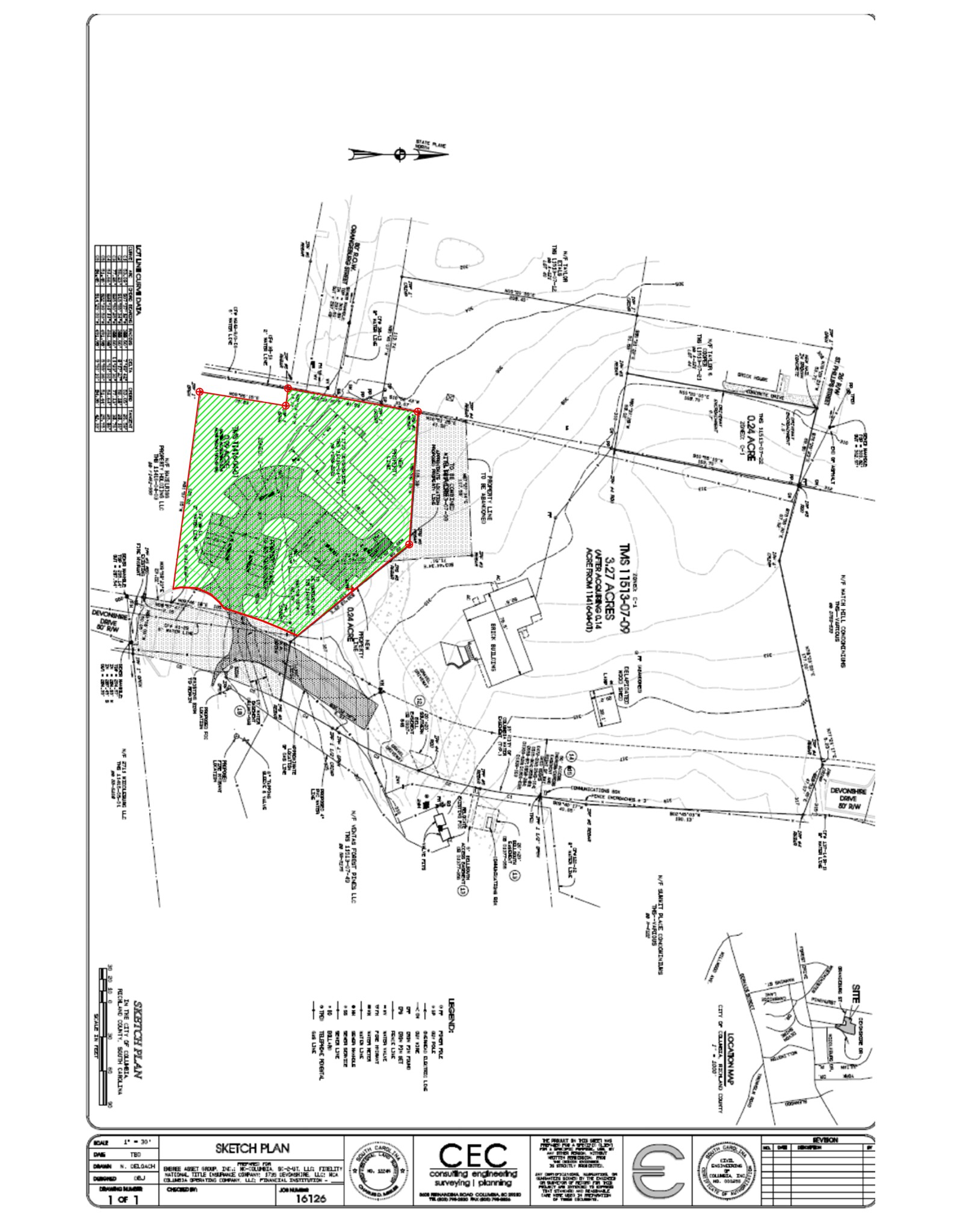 1725 Devonshire Dr, Columbia, SC en alquiler Plano del sitio- Imagen 1 de 1