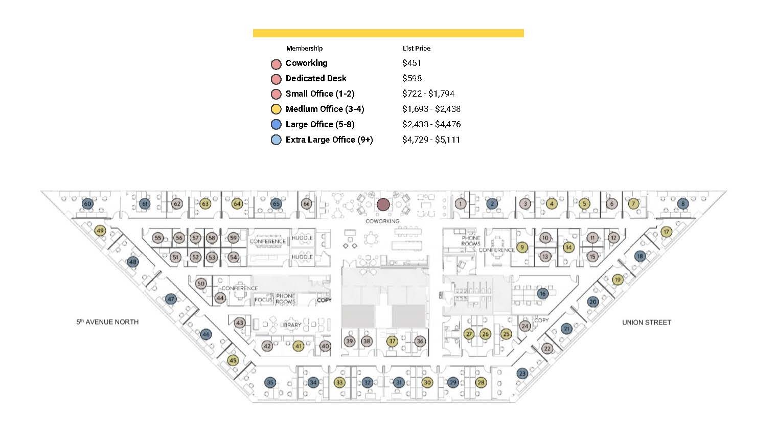 414 Union St, Nashville, TN en alquiler Plano de la planta- Imagen 1 de 8