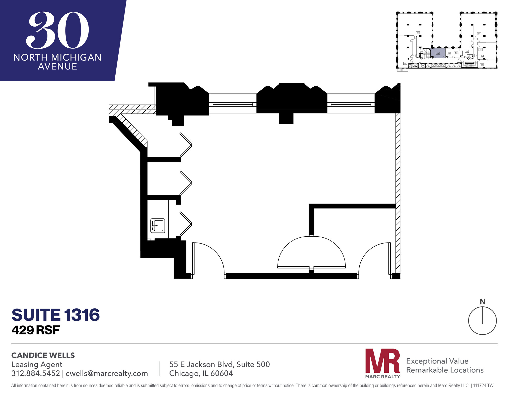 30 N Michigan Ave, Chicago, IL en alquiler Plano de la planta- Imagen 1 de 4