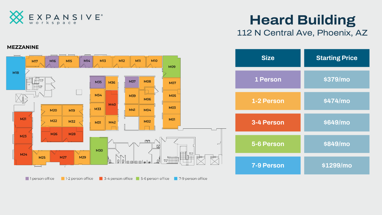 112 N Central Ave, Phoenix, AZ en alquiler Plano de la planta- Imagen 1 de 5