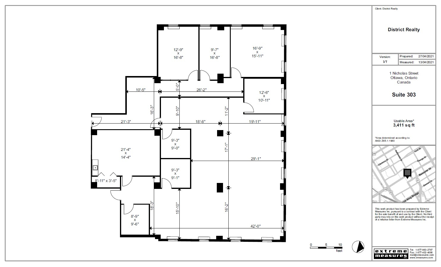 1-5 Nicholas St, Ottawa, ON en alquiler Plano de la planta- Imagen 1 de 1