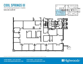 725 Cool Springs Blvd, Franklin, TN en alquiler Plano de la planta- Imagen 1 de 1