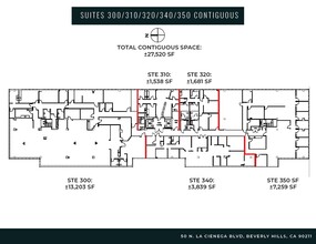 50 N La Cienega Blvd, Beverly Hills, CA en alquiler Plano de la planta- Imagen 2 de 11