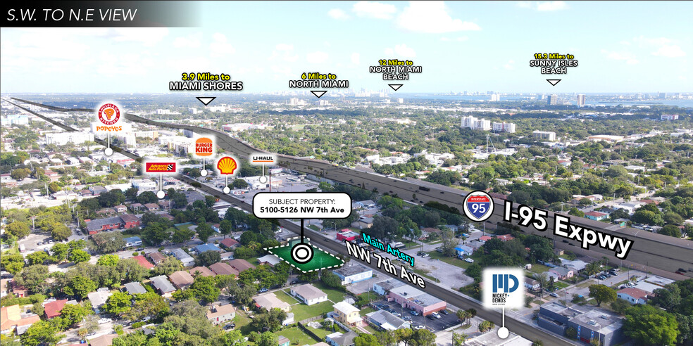 5100-5126 7th Ave, Miami, FL en alquiler - Vista aérea - Imagen 2 de 5