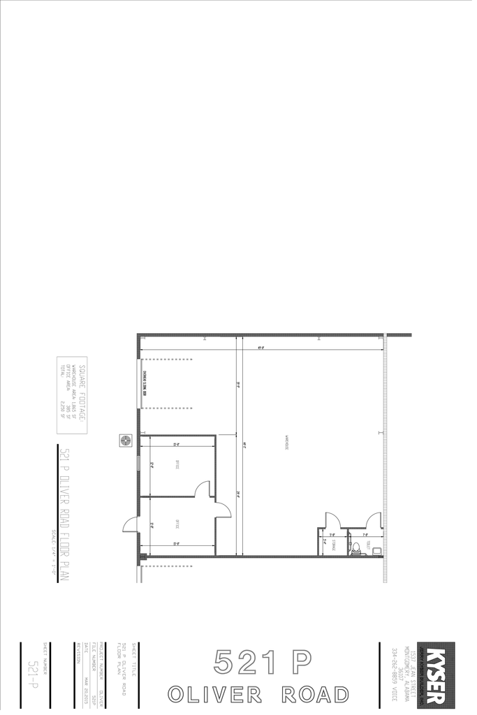 521-531 Oliver Rd, Montgomery, AL en alquiler Plano de la planta- Imagen 1 de 1