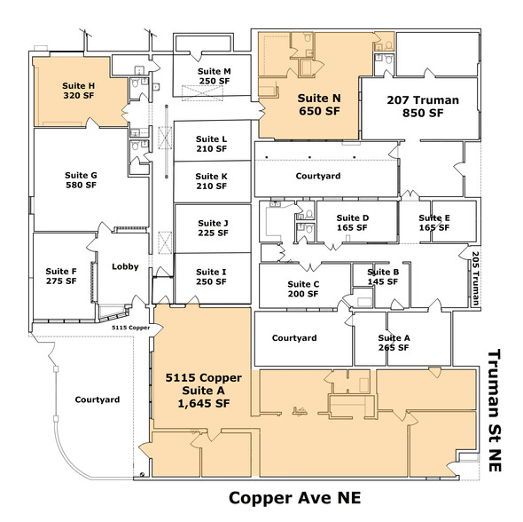 5115 Copper Ave NE, Albuquerque, NM en alquiler - Plano de la planta - Imagen 2 de 3