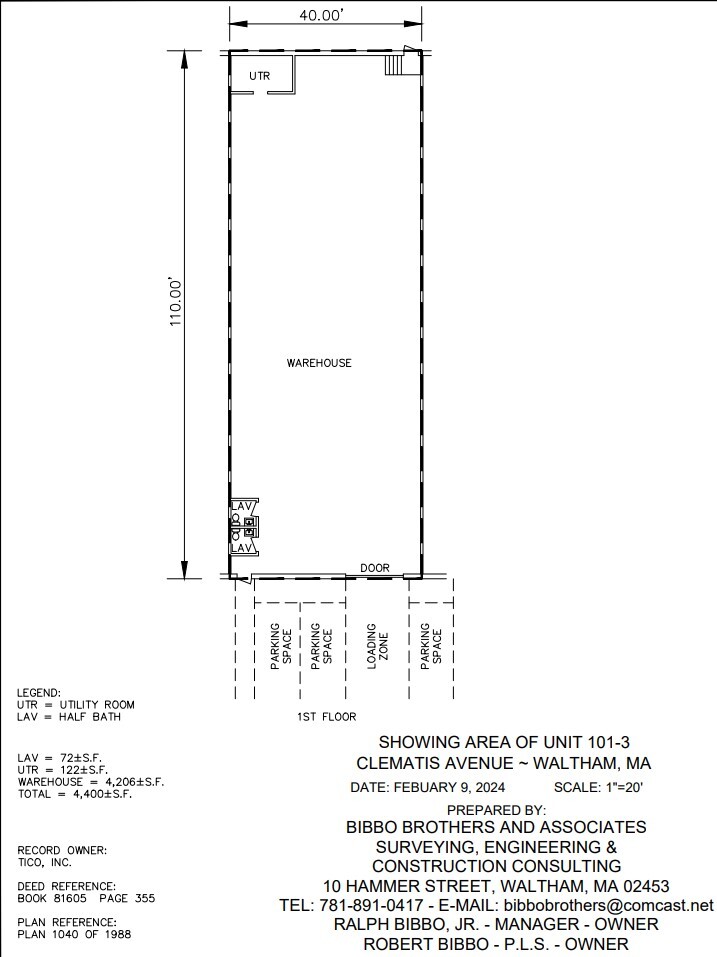 108 Clematis Ave, Waltham, MA en alquiler Plano de la planta- Imagen 1 de 1