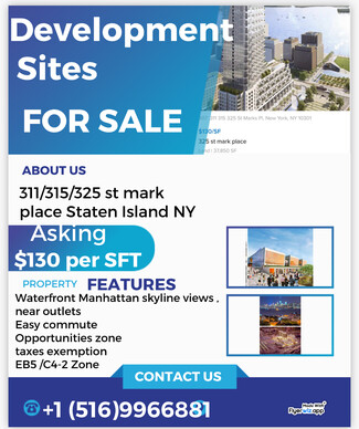 Más detalles para 315-325 Saint Marks Pl, Staten Island, NY - Terrenos en venta